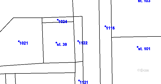 Parcela st. 769/15 v KÚ Budčeves, Katastrální mapa
