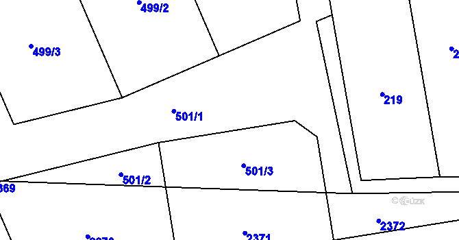 Parcela st. 61/6 v KÚ Budeč u Žďáru nad Sázavou, Katastrální mapa