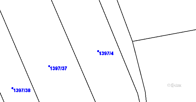 Parcela st. 1397/4 v KÚ Budenín, Katastrální mapa