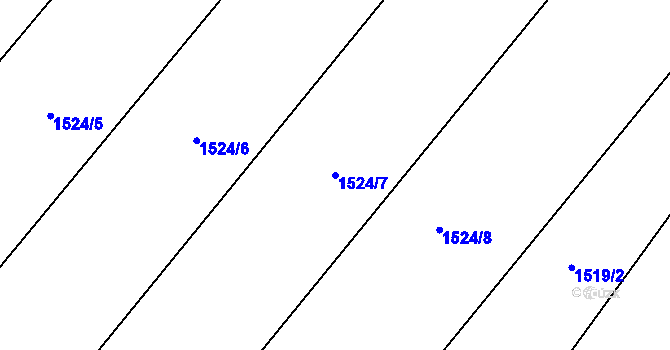 Parcela st. 1524/7 v KÚ Budenín, Katastrální mapa