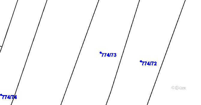 Parcela st. 774/73 v KÚ Budíkov, Katastrální mapa