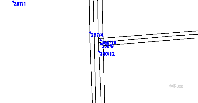 Parcela st. 350/12 v KÚ Šlotava, Katastrální mapa