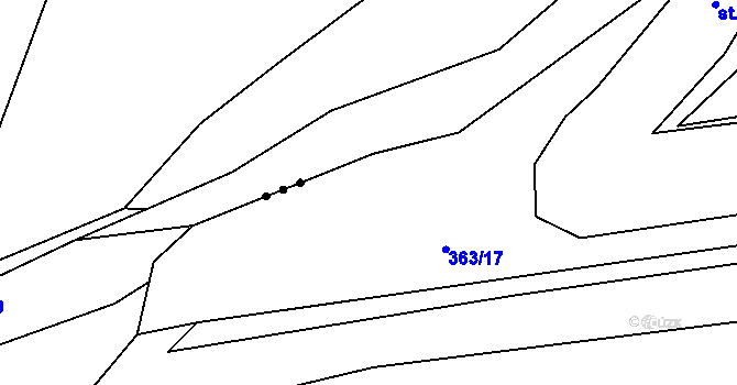 Parcela st. 363/16 v KÚ Šlotava, Katastrální mapa