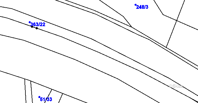 Parcela st. 363/20 v KÚ Šlotava, Katastrální mapa