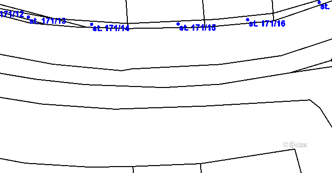 Parcela st. 363/23 v KÚ Šlotava, Katastrální mapa