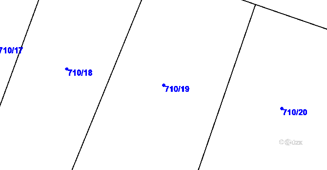 Parcela st. 710/19 v KÚ Budislav, Katastrální mapa