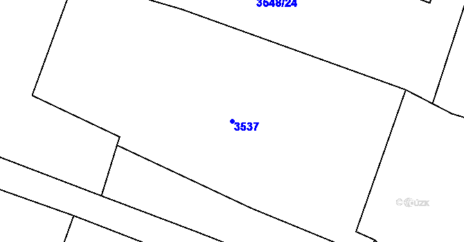 Parcela st. 3537 v KÚ Budišov, Katastrální mapa