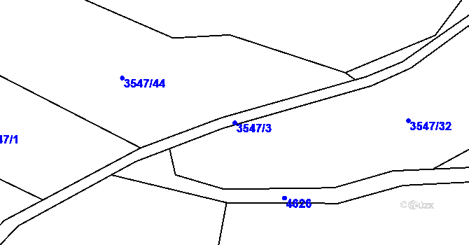 Parcela st. 3547/3 v KÚ Budišov, Katastrální mapa