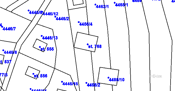 Parcela st. 4485/9 v KÚ Budišov, Katastrální mapa
