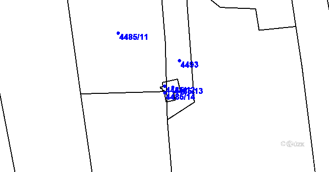 Parcela st. 4485/12 v KÚ Budišov, Katastrální mapa