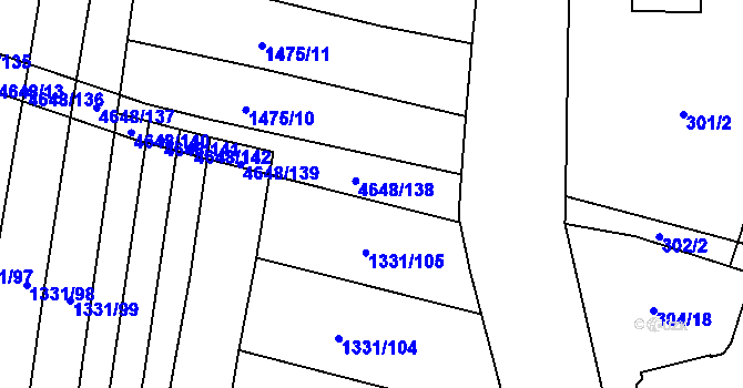 Parcela st. 4648/12 v KÚ Budišov, Katastrální mapa