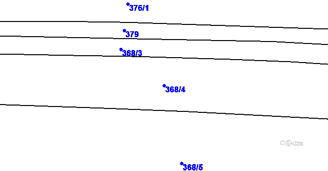 Parcela st. 368/4 v KÚ Budišov, Katastrální mapa
