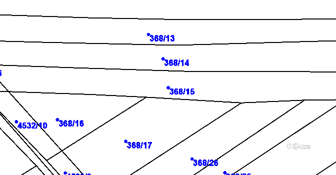 Parcela st. 368/15 v KÚ Budišov, Katastrální mapa