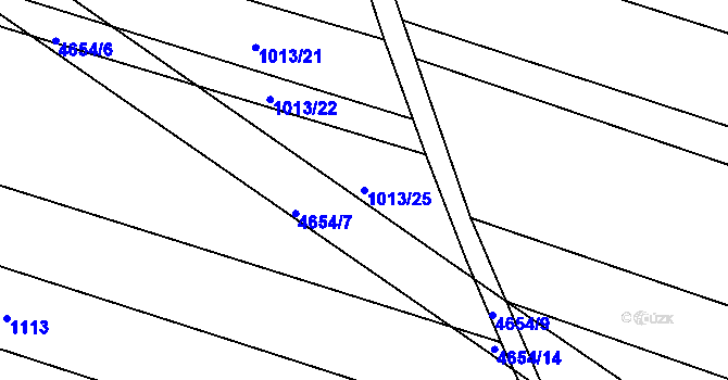 Parcela st. 1013/25 v KÚ Budišov, Katastrální mapa