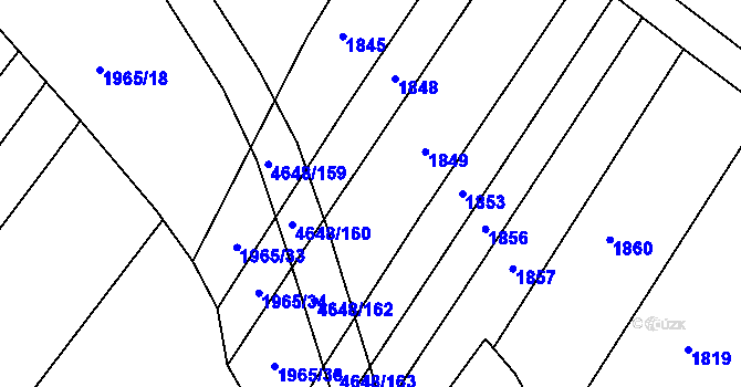 Parcela st. 1736/20 v KÚ Budišov, Katastrální mapa