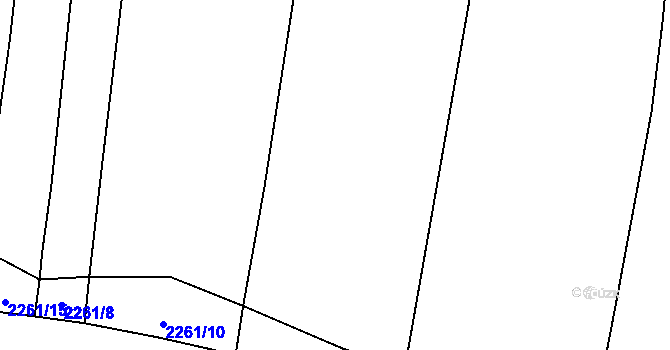 Parcela st. 2390/11 v KÚ Budišov, Katastrální mapa