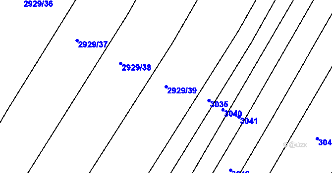 Parcela st. 2929/39 v KÚ Budišov, Katastrální mapa