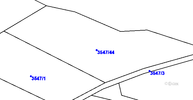 Parcela st. 3547/44 v KÚ Budišov, Katastrální mapa