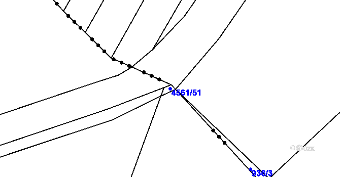 Parcela st. 4561/51 v KÚ Budišov, Katastrální mapa