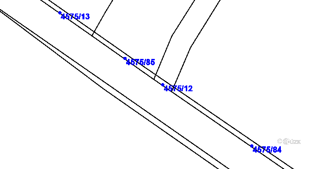 Parcela st. 4575/12 v KÚ Budišov, Katastrální mapa