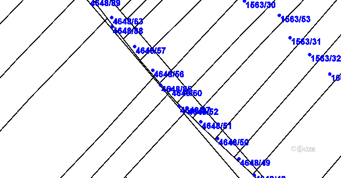 Parcela st. 4648/60 v KÚ Budišov, Katastrální mapa