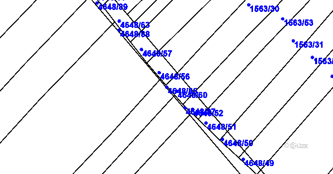 Parcela st. 4648/85 v KÚ Budišov, Katastrální mapa