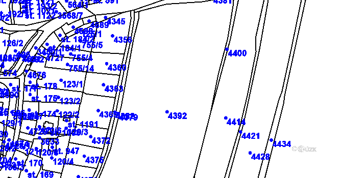 Parcela st. 765/4 v KÚ Budišov nad Budišovkou, Katastrální mapa