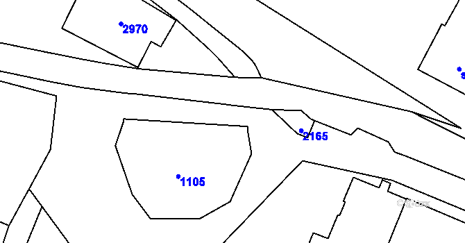 Parcela st. 2117/11 v KÚ Budkov, Katastrální mapa