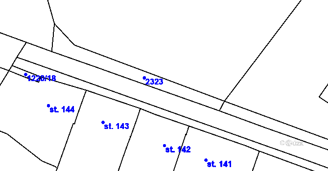 Parcela st. 2117/20 v KÚ Budkov, Katastrální mapa