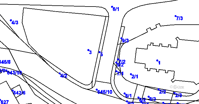 Parcela st. 5 v KÚ Buchlovice, Katastrální mapa