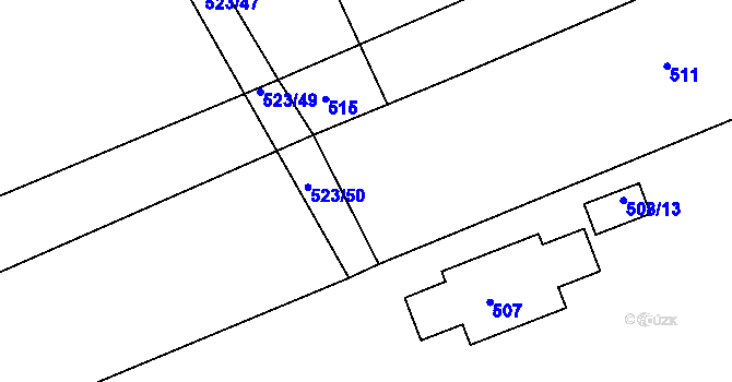 Parcela st. 512 v KÚ Buchlovice, Katastrální mapa