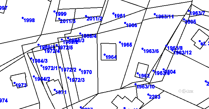Parcela st. 1964 v KÚ Buchlovice, Katastrální mapa
