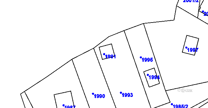 Parcela st. 1991 v KÚ Buchlovice, Katastrální mapa