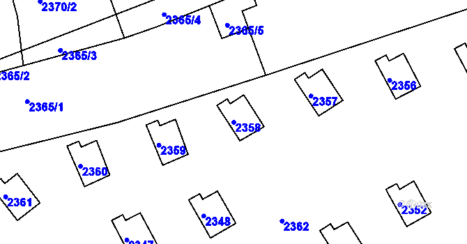 Parcela st. 2358 v KÚ Buchlovice, Katastrální mapa