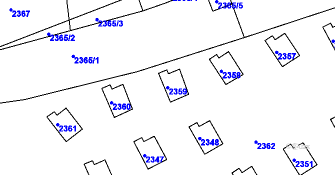 Parcela st. 2359 v KÚ Buchlovice, Katastrální mapa