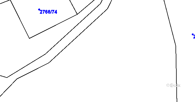 Parcela st. 2766/2 v KÚ Buchlovice, Katastrální mapa