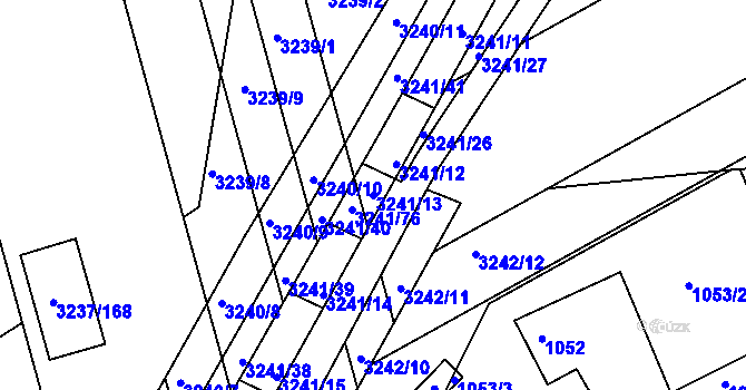 Parcela st. 3241/13 v KÚ Buchlovice, Katastrální mapa