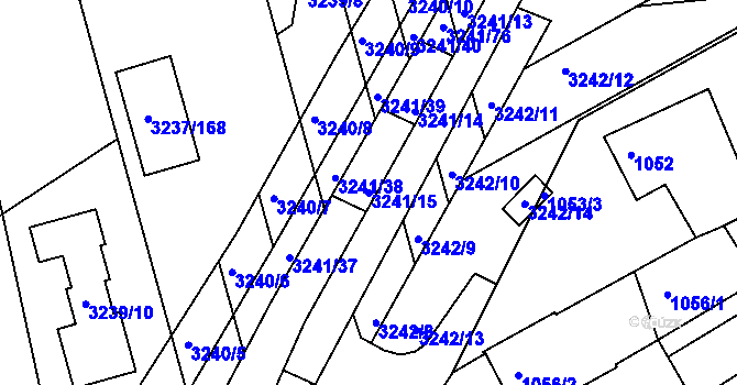 Parcela st. 3241/15 v KÚ Buchlovice, Katastrální mapa