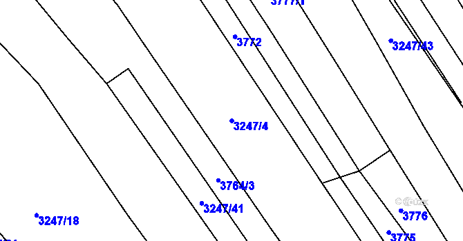 Parcela st. 3247/4 v KÚ Buchlovice, Katastrální mapa