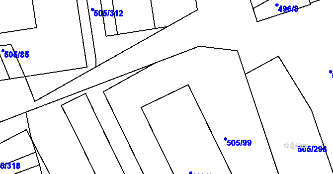 Parcela st. 499/6 v KÚ Buchlovice, Katastrální mapa
