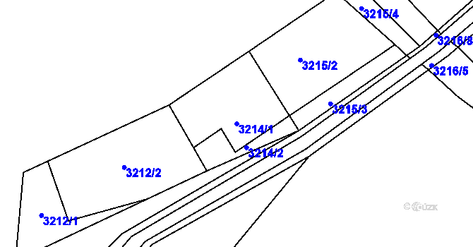Parcela st. 3214/1 v KÚ Buchlovice, Katastrální mapa