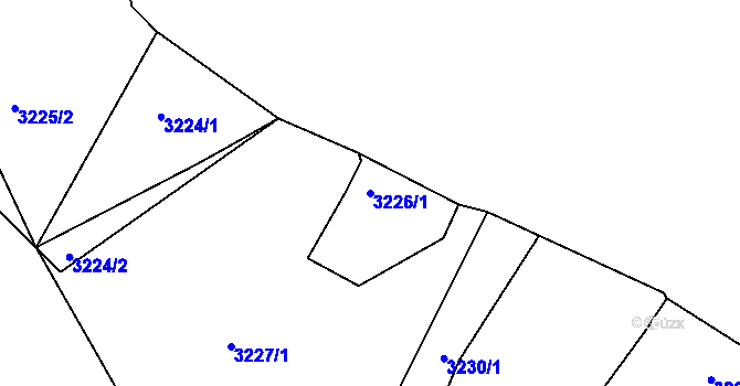 Parcela st. 3226/1 v KÚ Buchlovice, Katastrální mapa