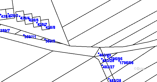 Parcela st. 429/51 v KÚ Buchlovice, Katastrální mapa