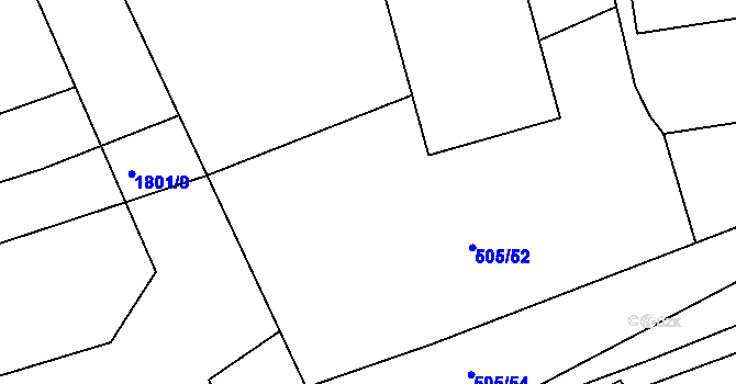 Parcela st. 505/34 v KÚ Buchlovice, Katastrální mapa