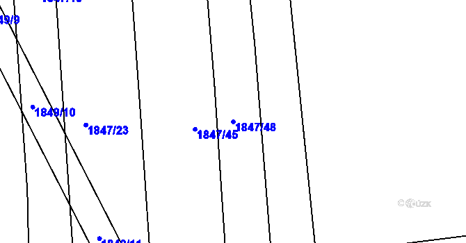 Parcela st. 1847/48 v KÚ Buchlovice, Katastrální mapa