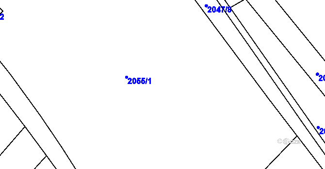 Parcela st. 2054/3 v KÚ Buchlovice, Katastrální mapa