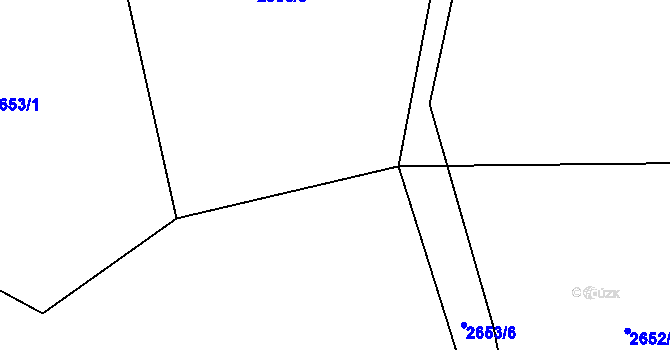 Parcela st. 2585/93 v KÚ Buchlovice, Katastrální mapa