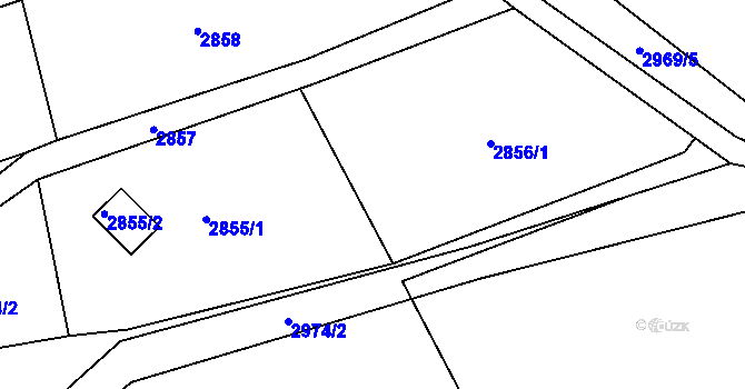 Parcela st. 2855/4 v KÚ Buchlovice, Katastrální mapa