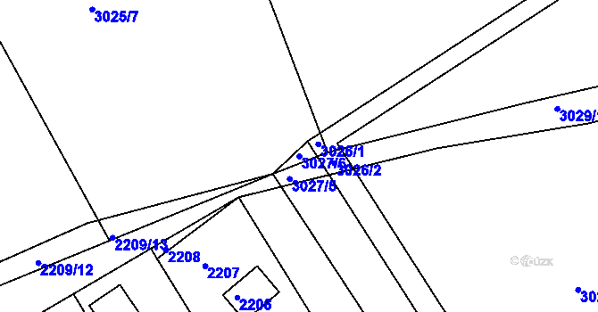 Parcela st. 3027/6 v KÚ Buchlovice, Katastrální mapa