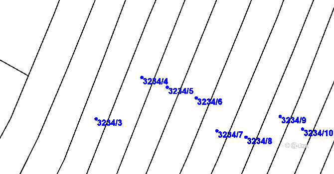 Parcela st. 3234/5 v KÚ Buchlovice, Katastrální mapa
